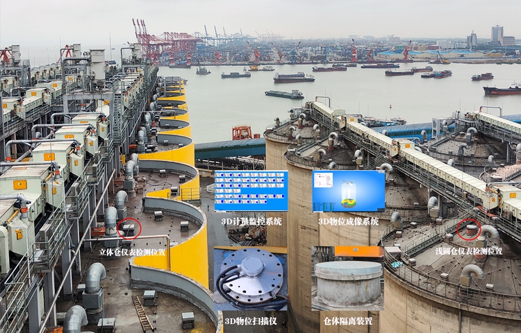 利马克3D雷达物位扫描仪在广州港南沙粮食筒仓和星仓的粮食库存管理应用